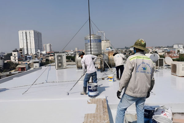 chống thấm sân thượng cũ không đục gạch