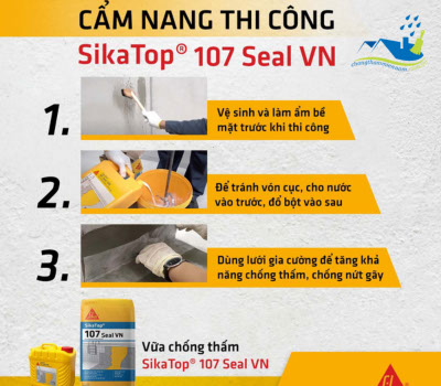 các bước thi công sikatop seal 107
