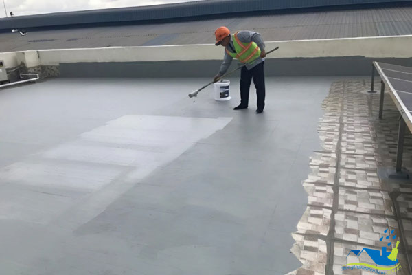 chống thấm sàn mái nhà xưởng đã lát gạch tại bình dương