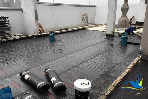 chống thấm sân thượng bị nứt tại biệt thự, thảo điền, quận 2