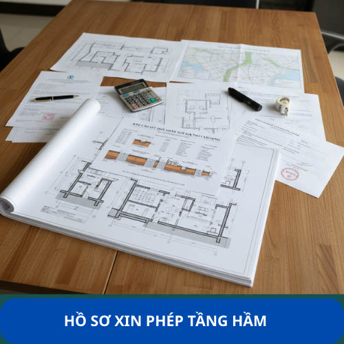 Hồ sơ xin phép xây dựng tầng hầm tại TP.HCM: bản vẽ thiết kế, báo cáo địa chất và quy hoạch 1/500