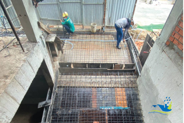 thi công ram dốc xe tầng hầm nhà phố đảm bảo độ dốc theo quy định